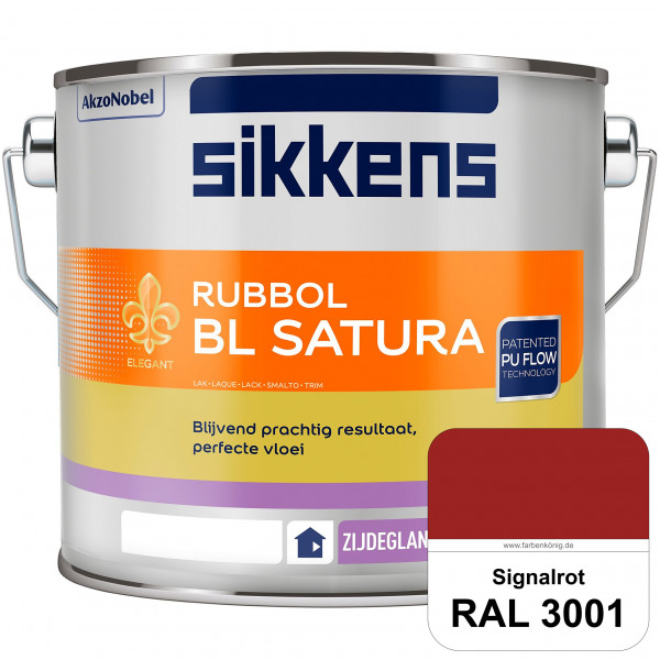 Rubbol BL Satura (RAL 3001 Signalrot) seidenglänzender PU-Lack (wasserbasiert) innen & außen
