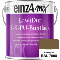einzA LawiDur 2-K-PU-Buntlack - Seidenglanz (RAL 7008 Khakigrau)