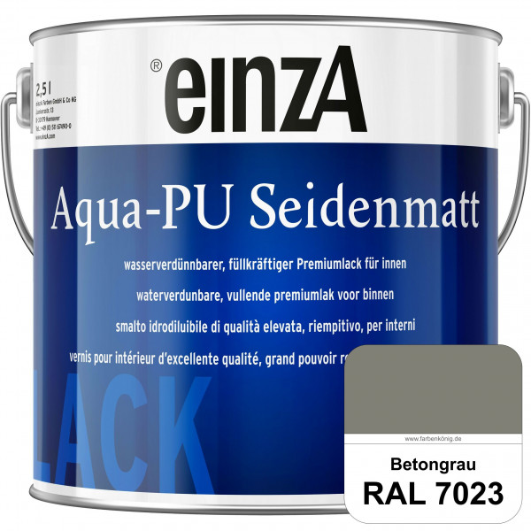 einzA Aqua-PU seidenmatt (RAL 7023 Betongrau) wasserverdünnbarer Premiumlack für innen