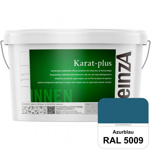 einzA Karat-plus (RAL 5009 Azurblau) Innenwandfarbe mit herausragenden Produkteigenschaften