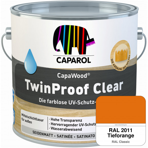 CapaWood® TwinProof Clear (RAL 2011 Tieforange) - ersetzt Capadur TwinProof