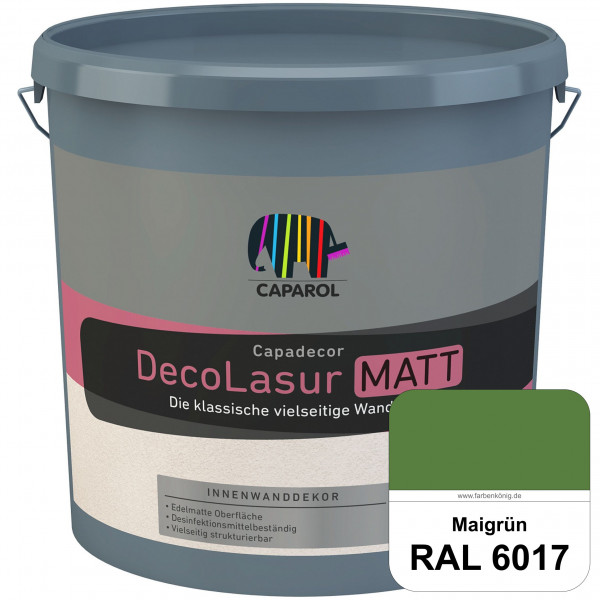 Capadecor DecoLasur Matt (RAL 6017 Maigrün) Matte Lasurfarbe auf Dispersionsbasis (innen)