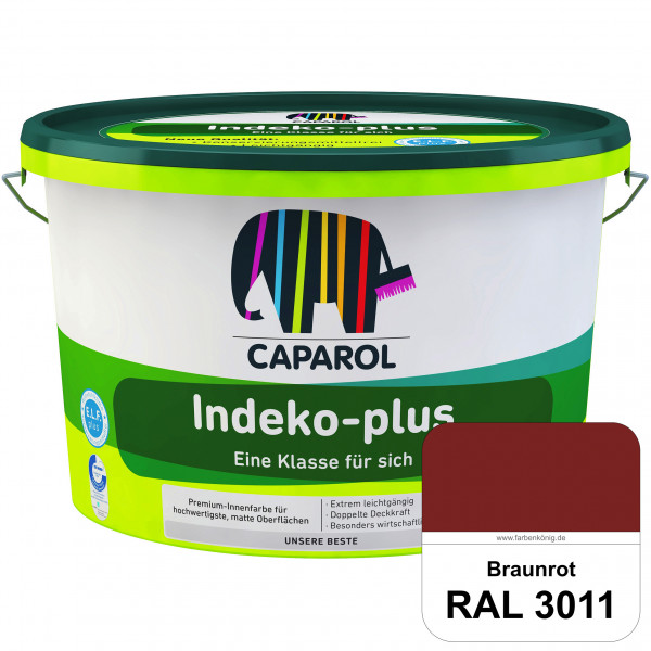 Indeko-plus (RAL 3011 Braunrot) doppeldeckende matte & hochwertige Innenfarbe