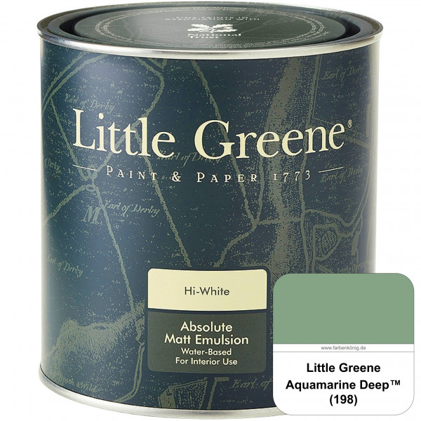 Absolute Matt Emulsion (B-Ware) - 1 Liter (Aquamarine - Deep - Colours of England)