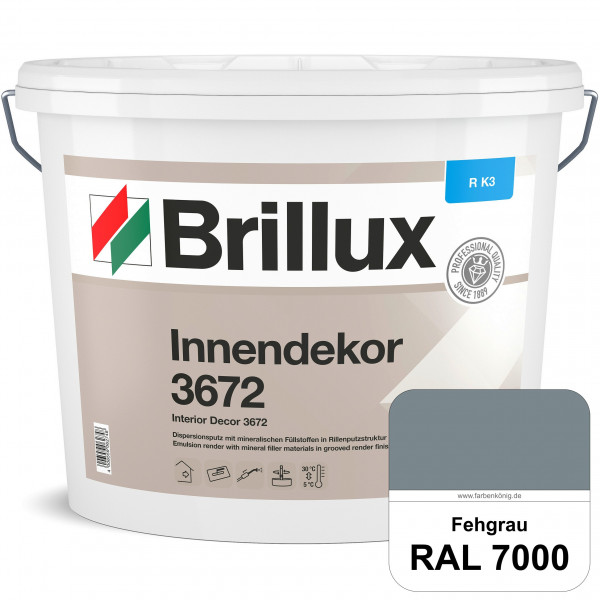 Innendekor ELF R-K3 3672 (RAL 7000 Fehgrau) Kratzputz zur Erzielung dekorativer und strapazierfähige