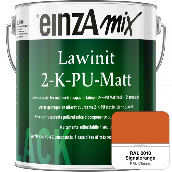 einzA Lawinit 2-K-PU Matt Stammlack (RAL 2010 Signalorange)