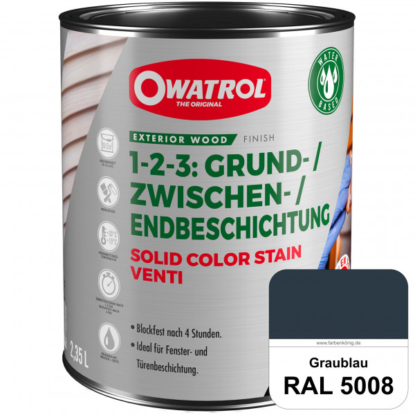 SOLID COLOR STAIN VENTI (RAL 5008 Graublau)