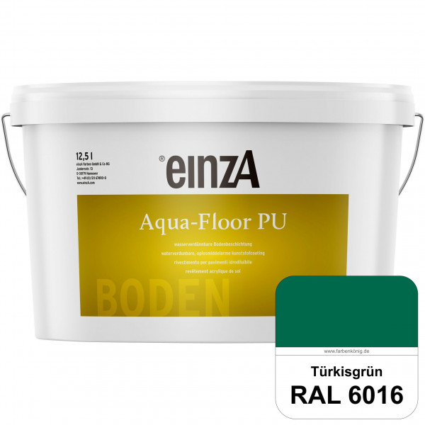 einzA Aqua-Floor PU (RAL 6016 Türrkisgrün) seidenglänzender Acryl-PU-Bodenbeschichtung
