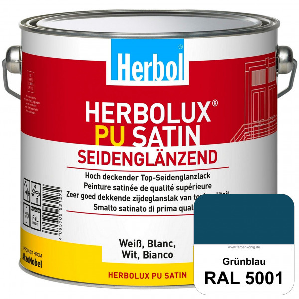 Herbolux PU Satin (RAL 5001 Grünblau) Top-PU-Seidenglanzlack (Innen & Außen)
