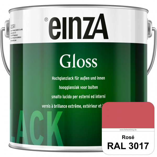 einzA Gloss (RAL 3017 Rosa) Hochwertiger Alkydharzlack in Premium-Qualität, hochglänzend.