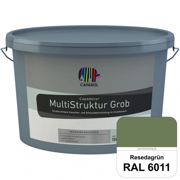 Capadecor MultiStruktur grob (RAL 6011 Resedagrün) quarzgefüllte Zwischen- und Schlußbeschichtung in