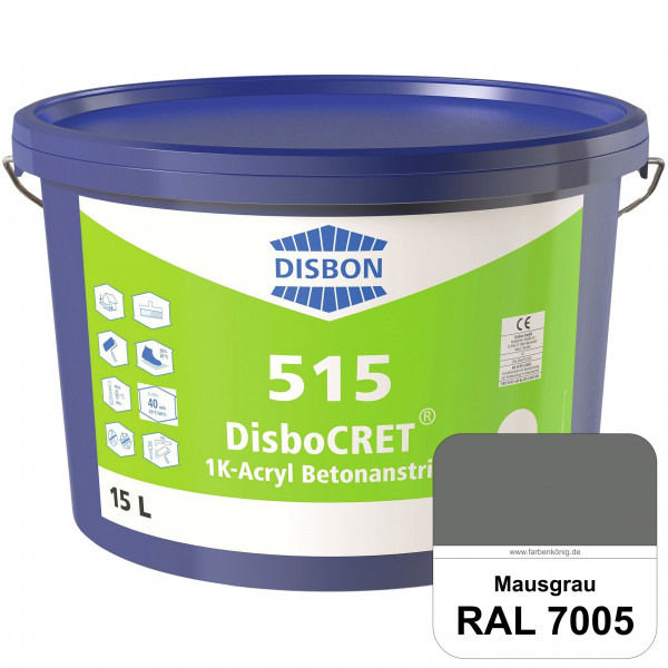 DisboCRET 515 1K-Acryl-Betonanstrich (RAL 7005 Mausgrau) Hochwertige & rissüberdeckende Schutzbeschi