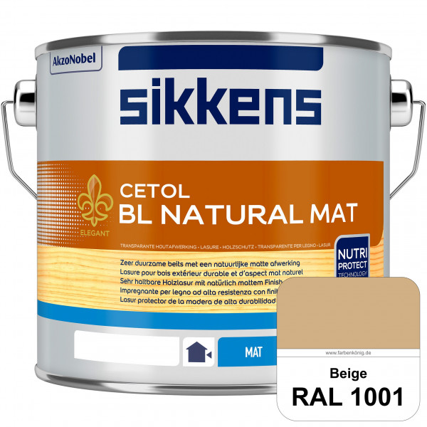 Cetol BL Natural Mat (RAL 1001 Beige) Matte, wasserverdünnnbare Dünnschichtlasur
