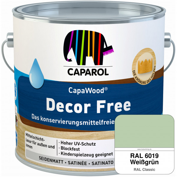 CapaWood® Decor Free (RAL 6019 Weißgrün) - ersetzt Capadur DecorLasur KF