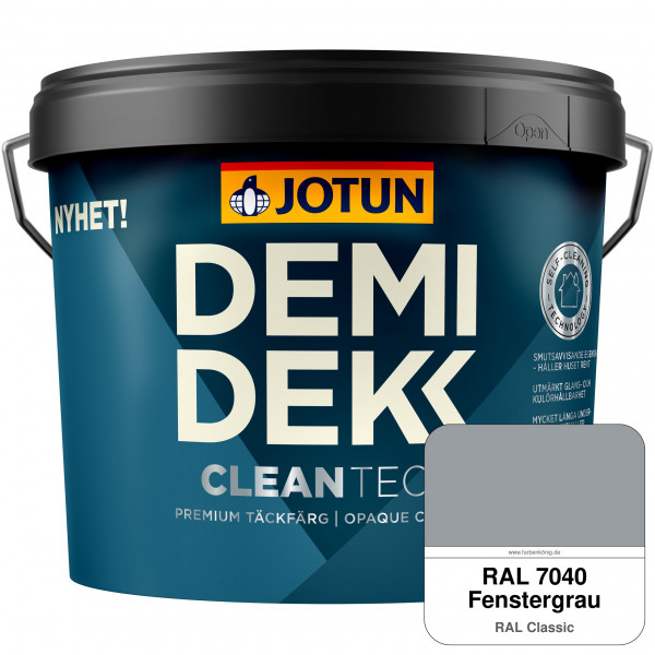 DEMIDEKK Cleantech - Deckende Holzfarbe für Außen (RAL 7040 Fenstergrau)