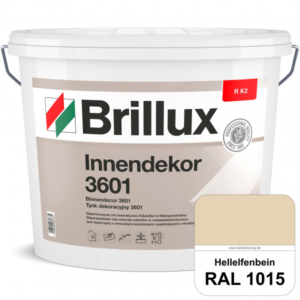 Innendekor ELF R K2 3601 (RAL 1015 Hellelfenbein) Rillenputz zur Erzielung dekorativer und strapazie