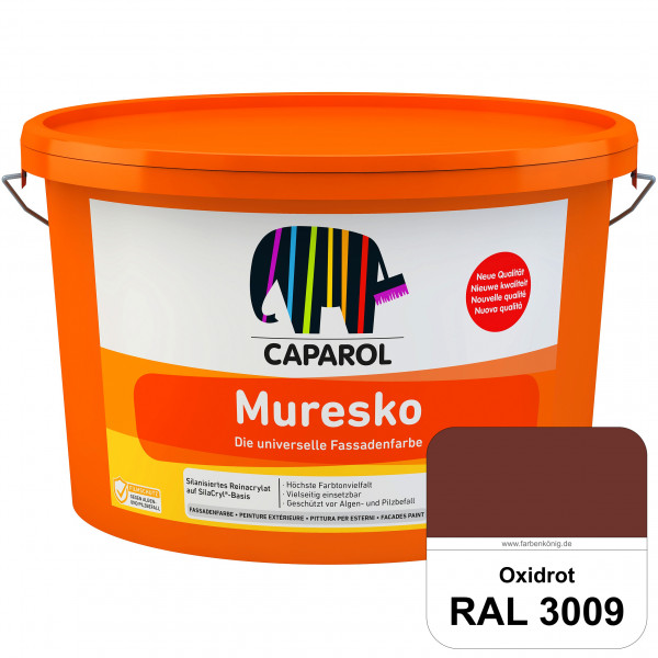 Muresko (RAL 3009 Oxidrot) Silanisierte Reinacrylat-Fassadenfarbe auf SilaCryl®-Basis