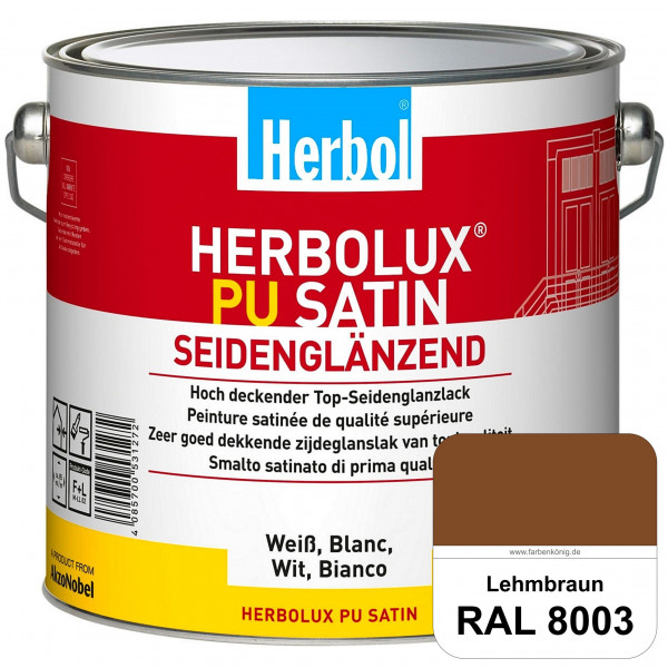 Herbolux PU Satin (RAL 8003 Lehmbraun) Top-PU-Seidenglanzlack (Innen & Außen)