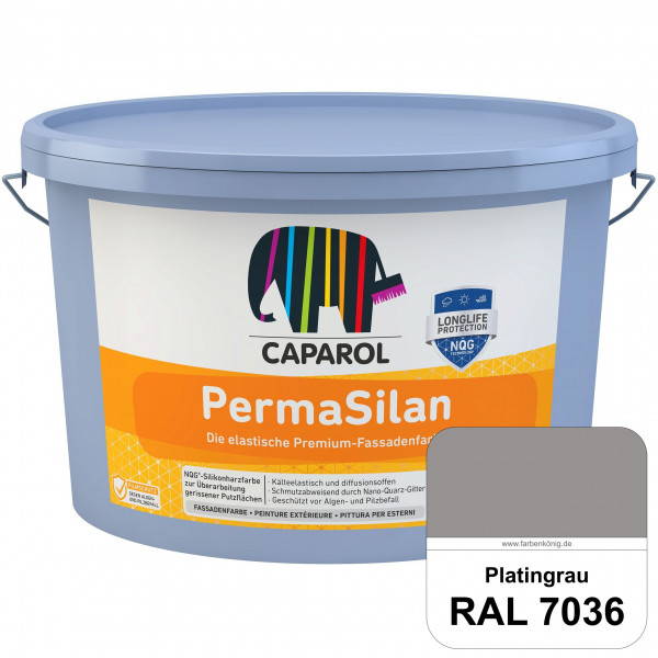 PermaSilan (RAL 7036 Platingrau) Elastische, diffusionsoffene Fassadenfarbe mit integrierter Nano-Qu