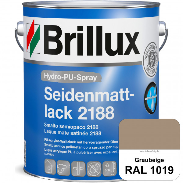Hydro-PU-Spray Seidenmattlack 2188 (RAL 1019 Graubeige) hochwertiger Lack speziell für das XVLP-Spri