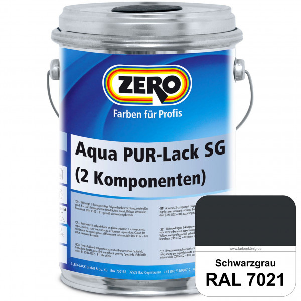 Aqua PUR-Lack SG inkl. Härter (RAL 7021 Schwarzgrau)