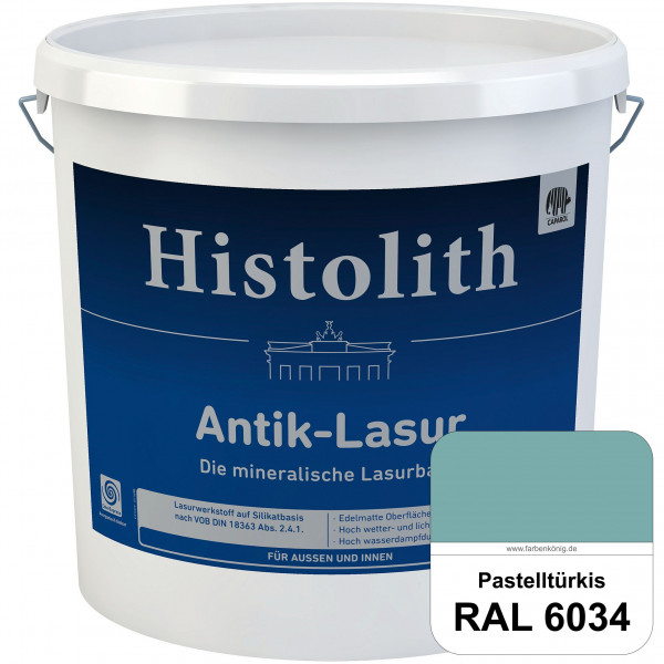 Histolith® Antik-Lasur (RAL 6034 Pastelltürkis) Lasurkonzentrat nach dem Vorbild historischer Beschi