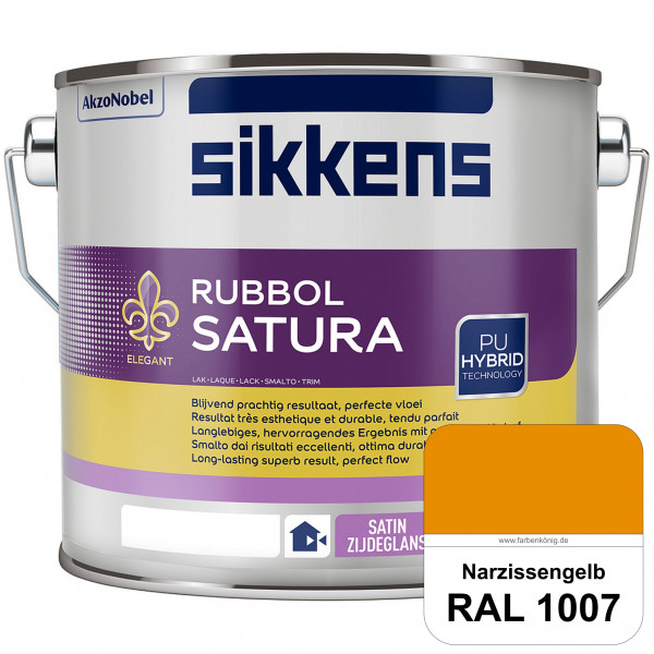 Rubbol Satura (RAL 1007 Narzissengelb) seidenglänzender Lack (lösemittelhaltig) innen & außen