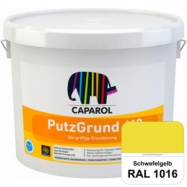 Putzgrund 610 (RAL 1016 Schwefelgelb) Wasserverdünnbare & haftvermittelnde gefüllte SpezialGrundierf
