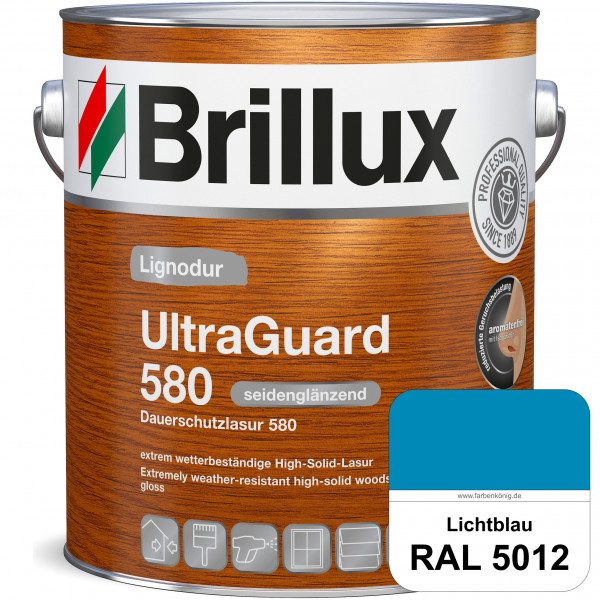 Lignodur UltraGuard 580 (Dauerschutzlasur 580) RAL 5012 Lichtblau