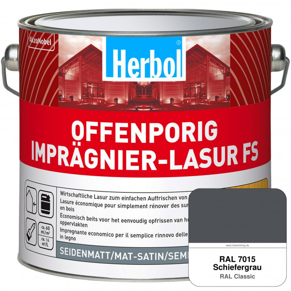 Offenporig Imprägnier-Lasur FS (RAL 7015 Schiefergrau)