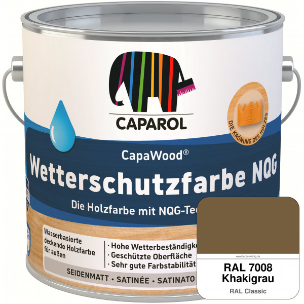 CapaWood® Wetterschutzfarbe NQG (RAL 7008 Khakigrau) - ersetzt Capadur Wetterschutzfarbe NQG