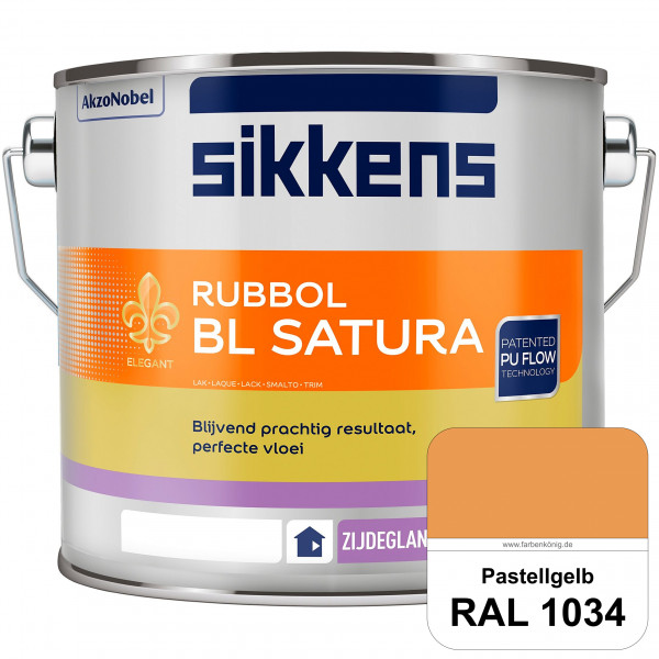 Rubbol BL Satura (RAL 1034 Pastellgelb) seidenglänzender PU-Lack (wasserbasiert) innen & außen