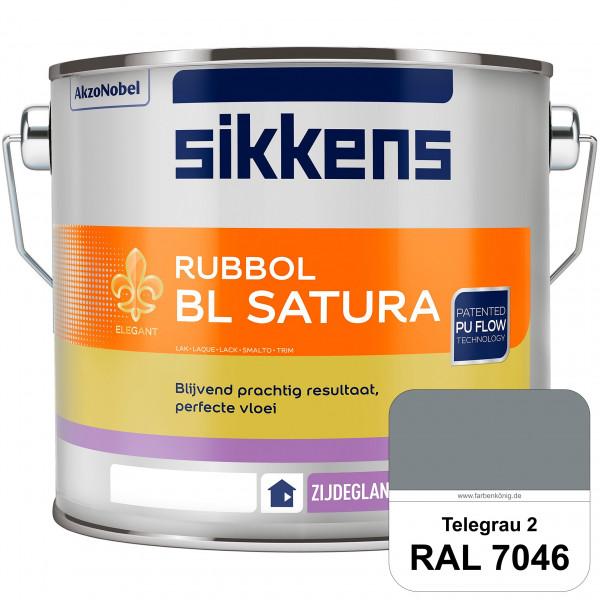 Rubbol BL Satura (RAL 7046 Telegrau 2) seidenglänzender PU-Lack (wasserbasiert) innen & außen