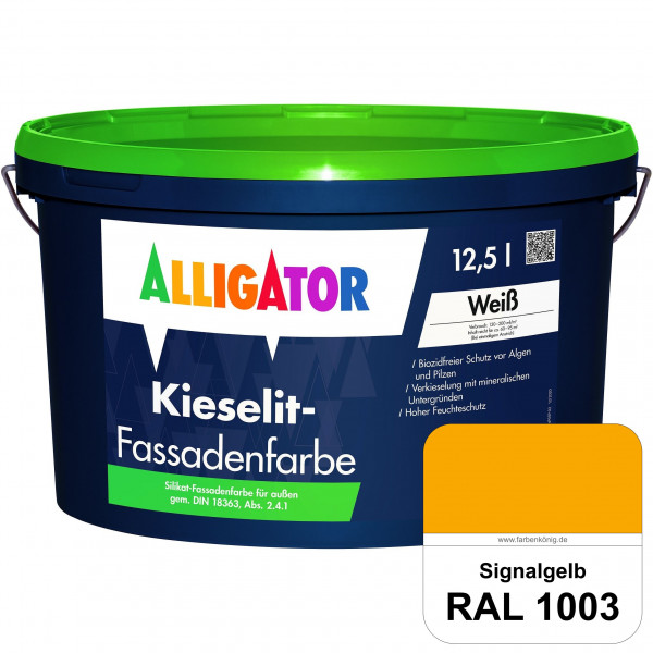 Kieselit-Fassadenfarbe (RAL 1003 Signalgelb)