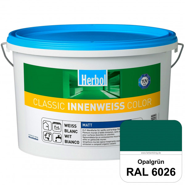 Classic Innenweiss Color (RAL 6026 Opalgrün) Hochwertige Renovierungsfarbe