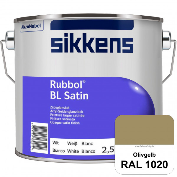 Rubbol BL Satin (RAL 1020 Olivgelb) hochelastischer & seidenglänzender Lack (wasserbasiert) innen &