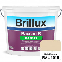 Rausan R K4 3511 (RAL 1015 Hellelfenbein) Organisch gebundener Rillenputz für wetterbeständige Oberf