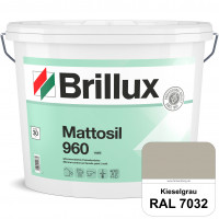 Mattosil Fassadenfarbe 960 (RAL 7032 Kieselgrau) wetterbeständige, matte und siliconverstärkte Dispe