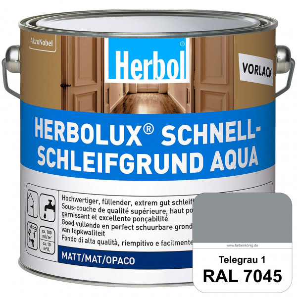 Schnellschleifgrund Aqua (RAL 7045 Telegrau 1) wasserverdünnbarer Vorlack mit hervorragender Schleif