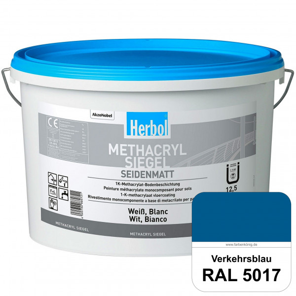 Methacryl Siegel (RAL 5017 Verkehrsblau) seidenmatte 1K-Beschichtung Böden (Innen & Außen)