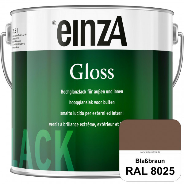 einzA Gloss (RAL 8025 Blassbraun) Hochwertiger Alkydharzlack in Premium-Qualität, hochglänzend.