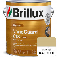 Mattlasur 618 (RAL 1000 Grünbeige) matte & wetterbeständige Lasur (lösemittelhaltig) für Laub- und N