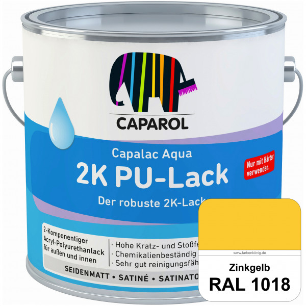 Capalac Aqua 2K PU-Lack (RAL 1018 Zinkgelb) chemisch und mechanisch widerstandsfähige Lackierungen