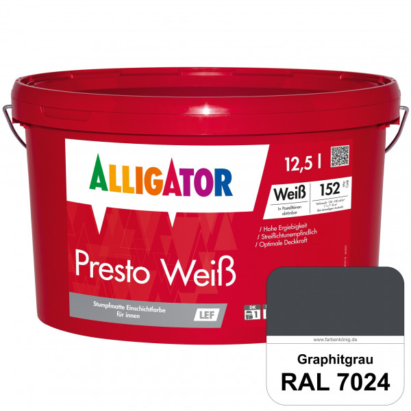 Presto Weiß LEF (RAL 7024 Graphitgrau)