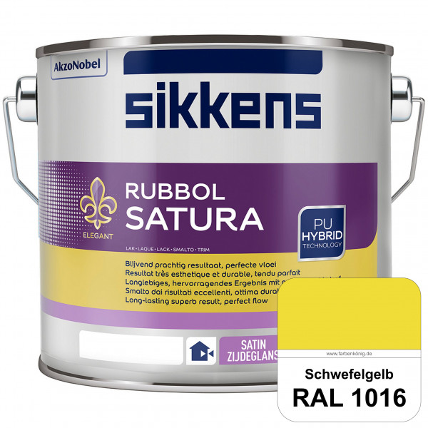 Rubbol Satura (RAL 1016 Schwefelgelb) seidenglänzender Lack (lösemittelhaltig) innen & außen