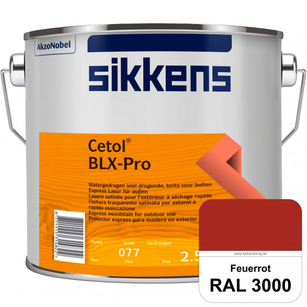 Cetol BLX-Pro (RAL 3000 Feuerrot) Express Lasur für die Beschichtung von Holzoberflächen (außen)