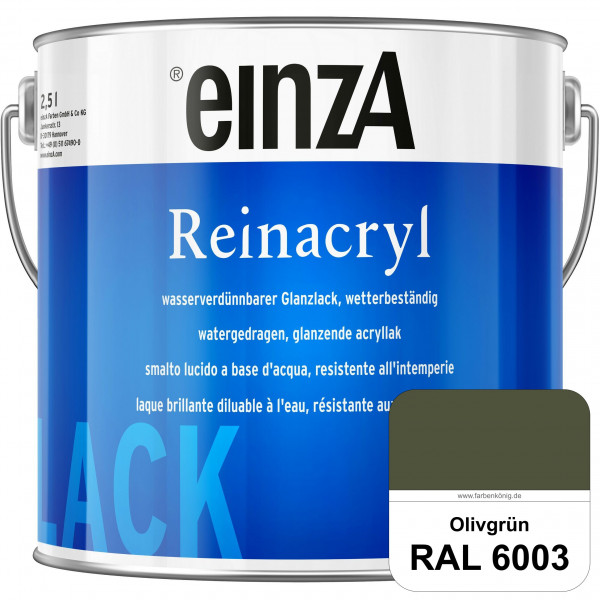 einzA Reinacryl (RAL 6003 Olivgrün) wetterbeständige glänzende Acryl-PU-Lackfarbe