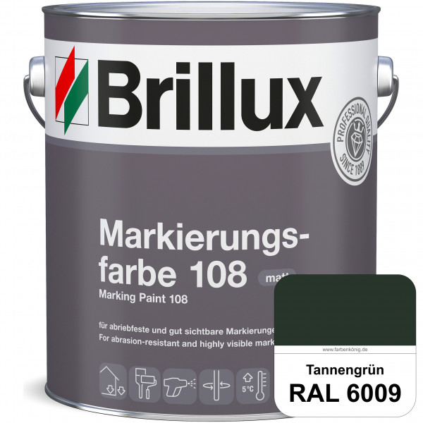 Markierungsfarbe 108 (RAL 6009 Tannengrün) Markierungsfarbe für Asphalt, Betonböden, Zementestrichen