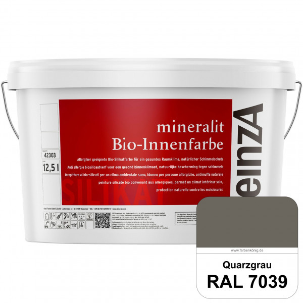 einzA mineralit Bio-Innenfarbe (RAL 7039 Quarzgrau) Bio-Silikat-Innenfarbe gemäß VOB DIN 18 363