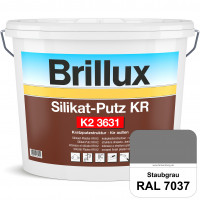 Silikat-Putz KR K2 3631 (RAL 7037 Staubgrau) Dekorativer Kratzputz auf Silikatbasis